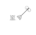 Asscher Cut Lab-Grown Diamond 4-Claw Stud Earrings