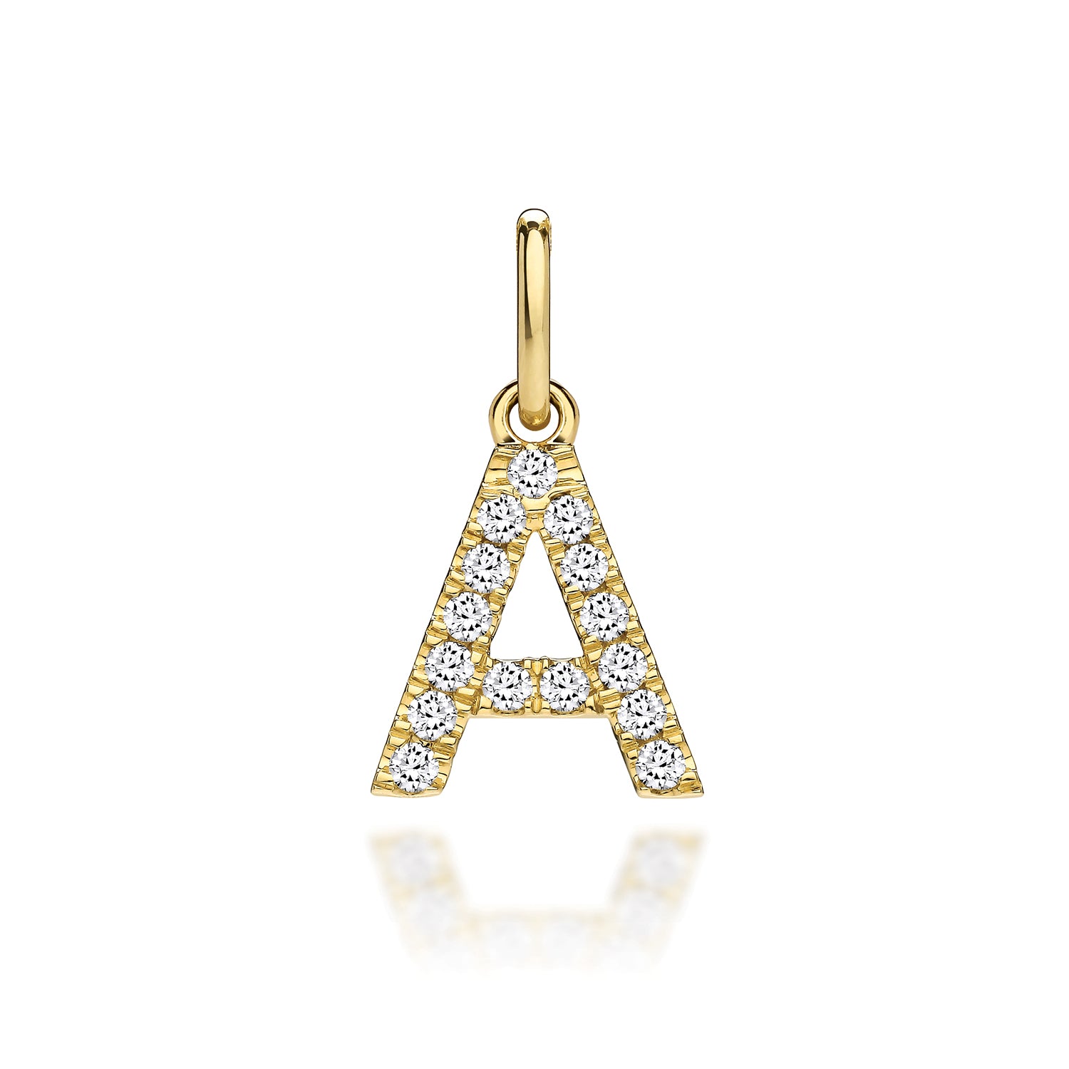 Lab Grown Diamond Initial Necklace In 9k Gold