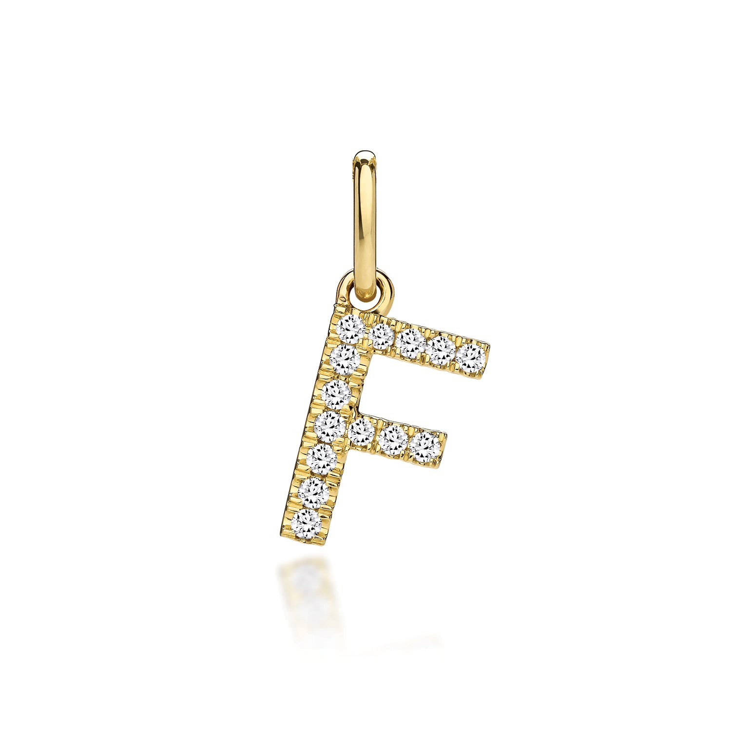 Lab Grown Diamond Initial Necklace In 9k Gold