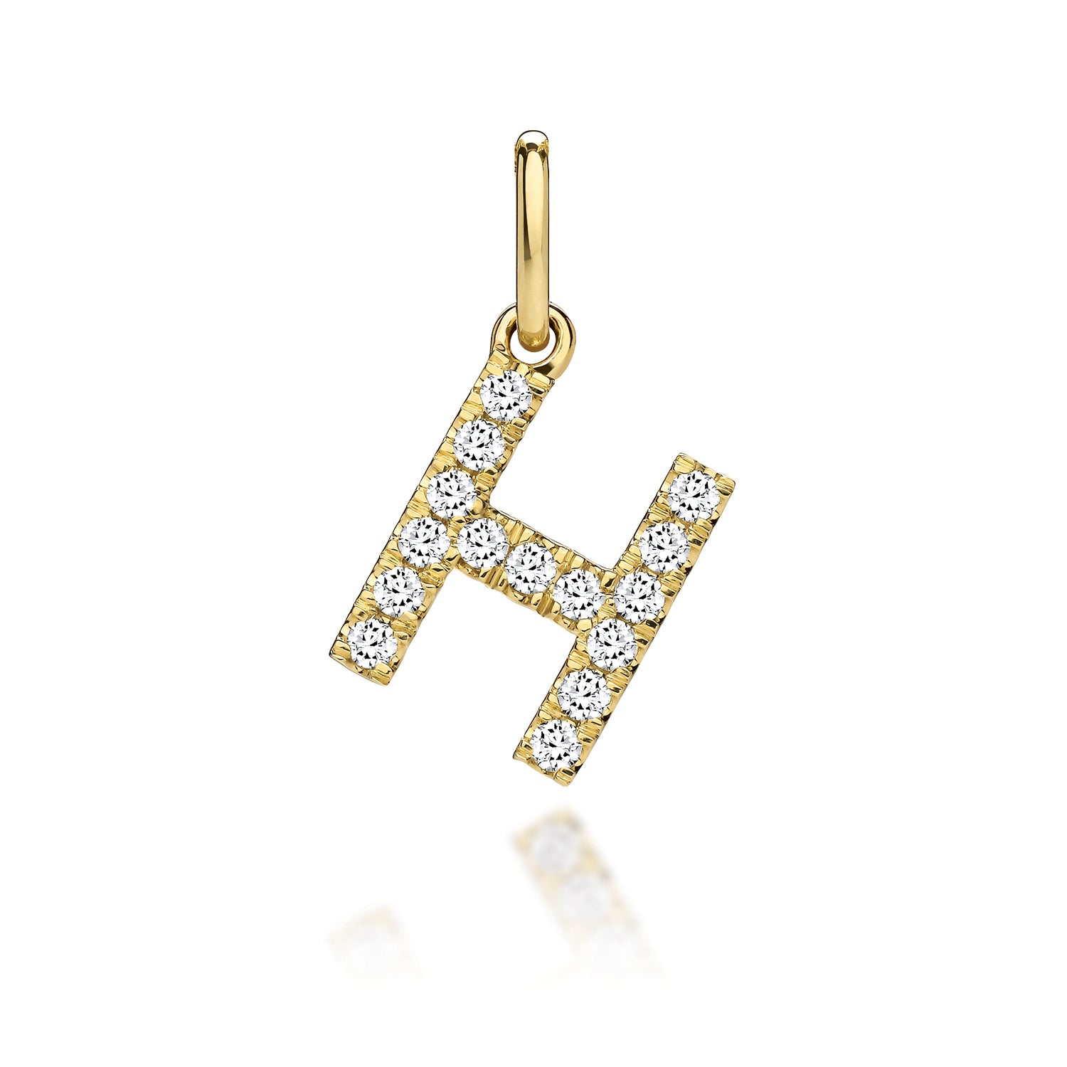 Lab Grown Diamond Initial Necklace In 9k Gold
