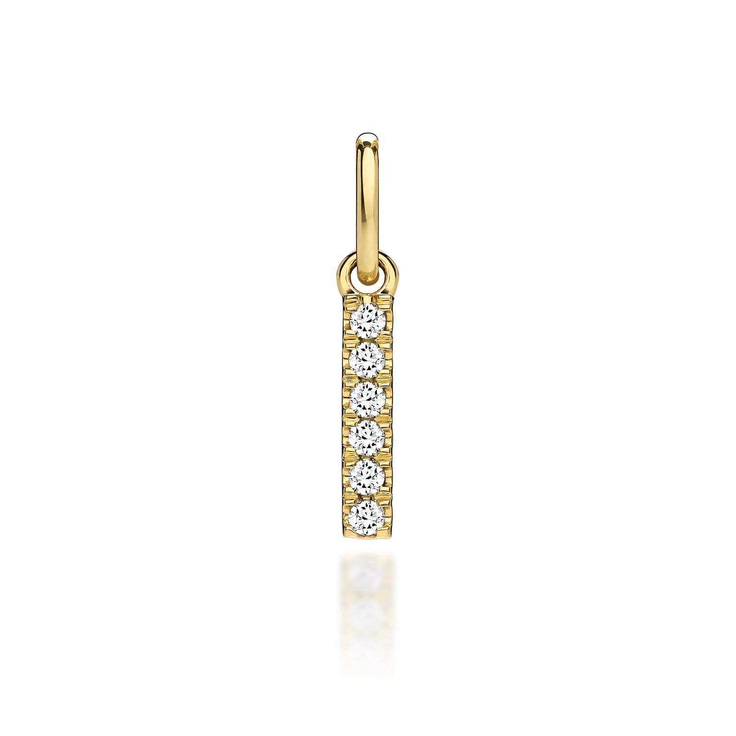 Lab Grown Diamond Initial Necklace In 9k Gold