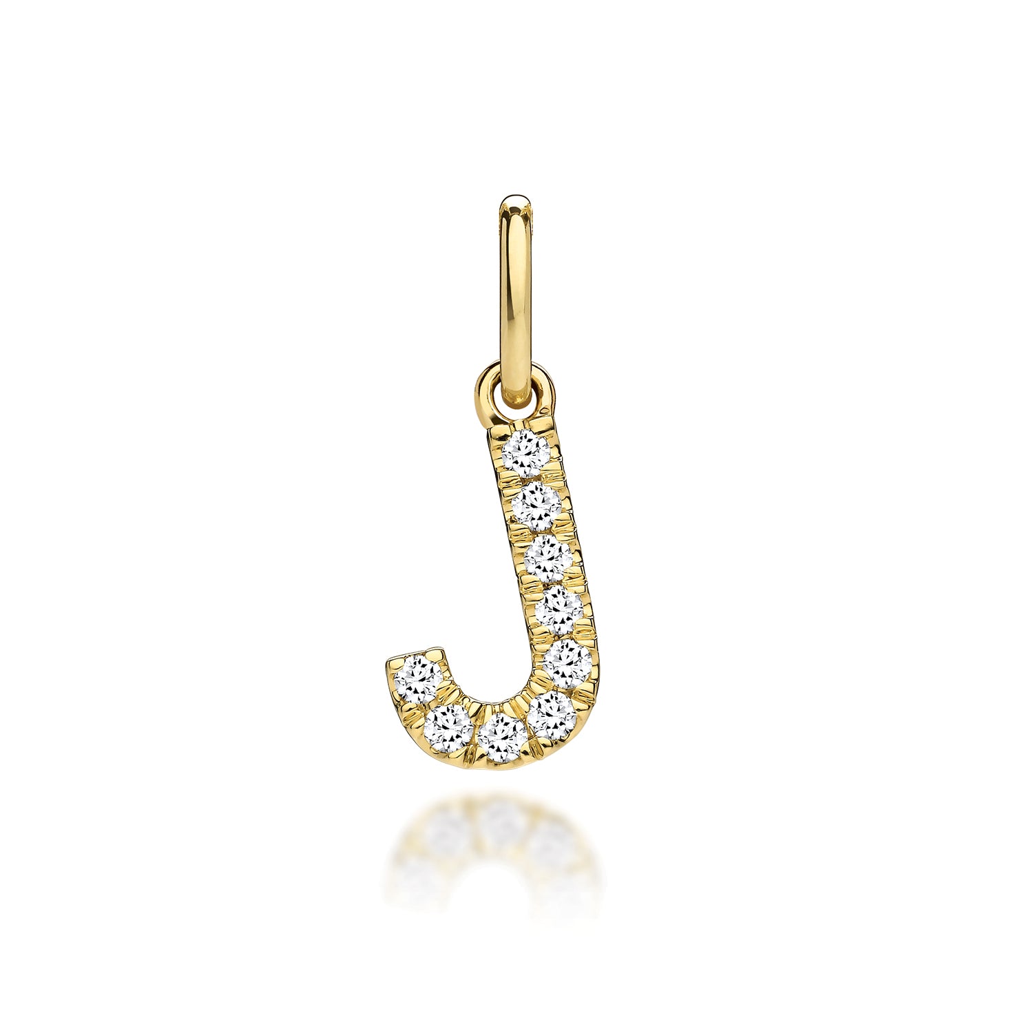 Lab Grown Diamond Initial Necklace In 9k Gold