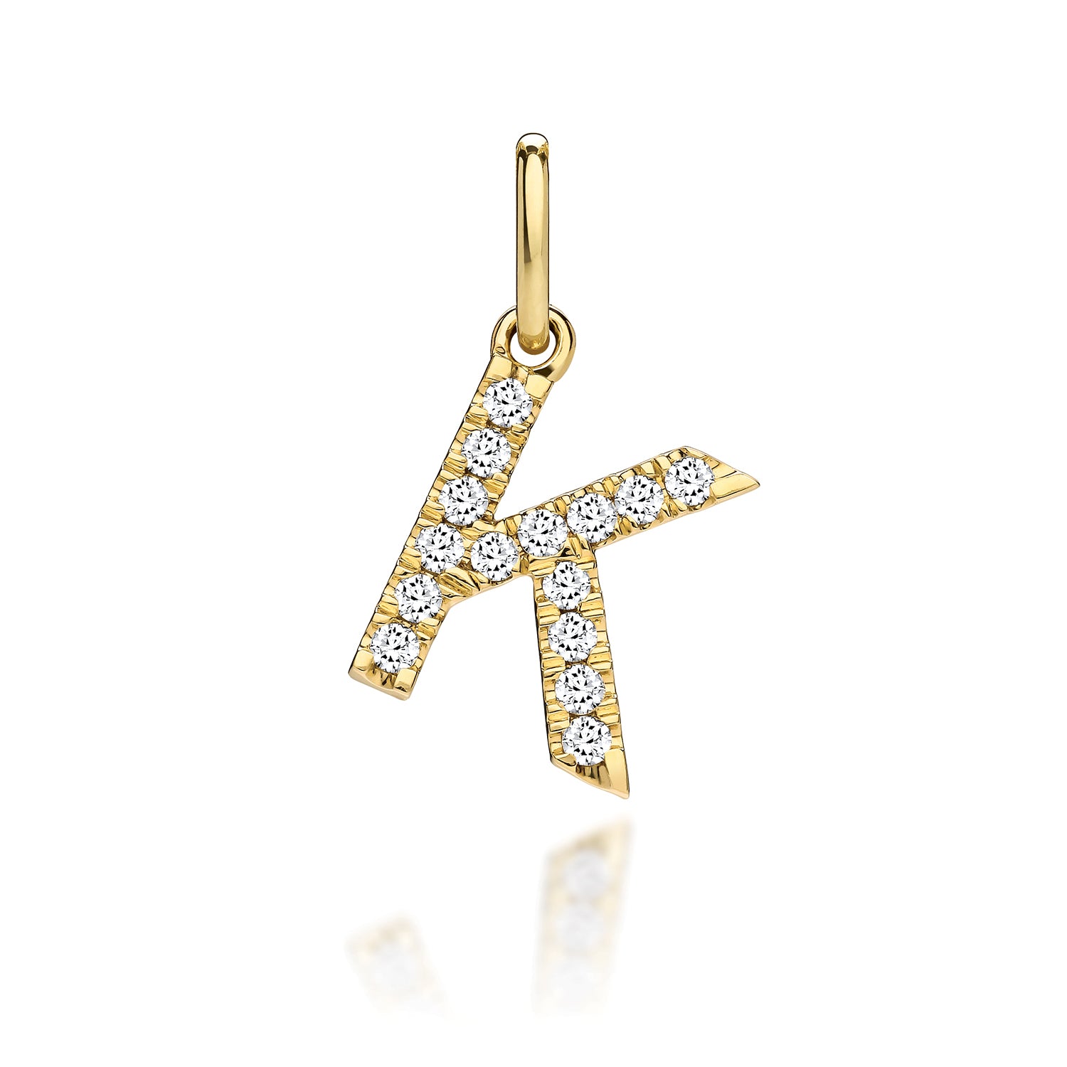 Lab Grown Diamond Initial Necklace In 9k Gold