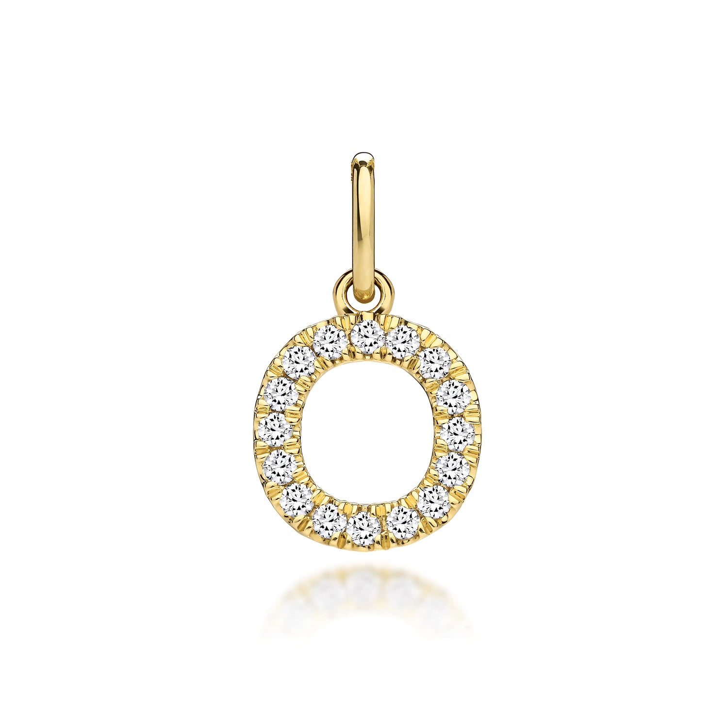 Lab Grown Diamond Initial Necklace In 9k Gold