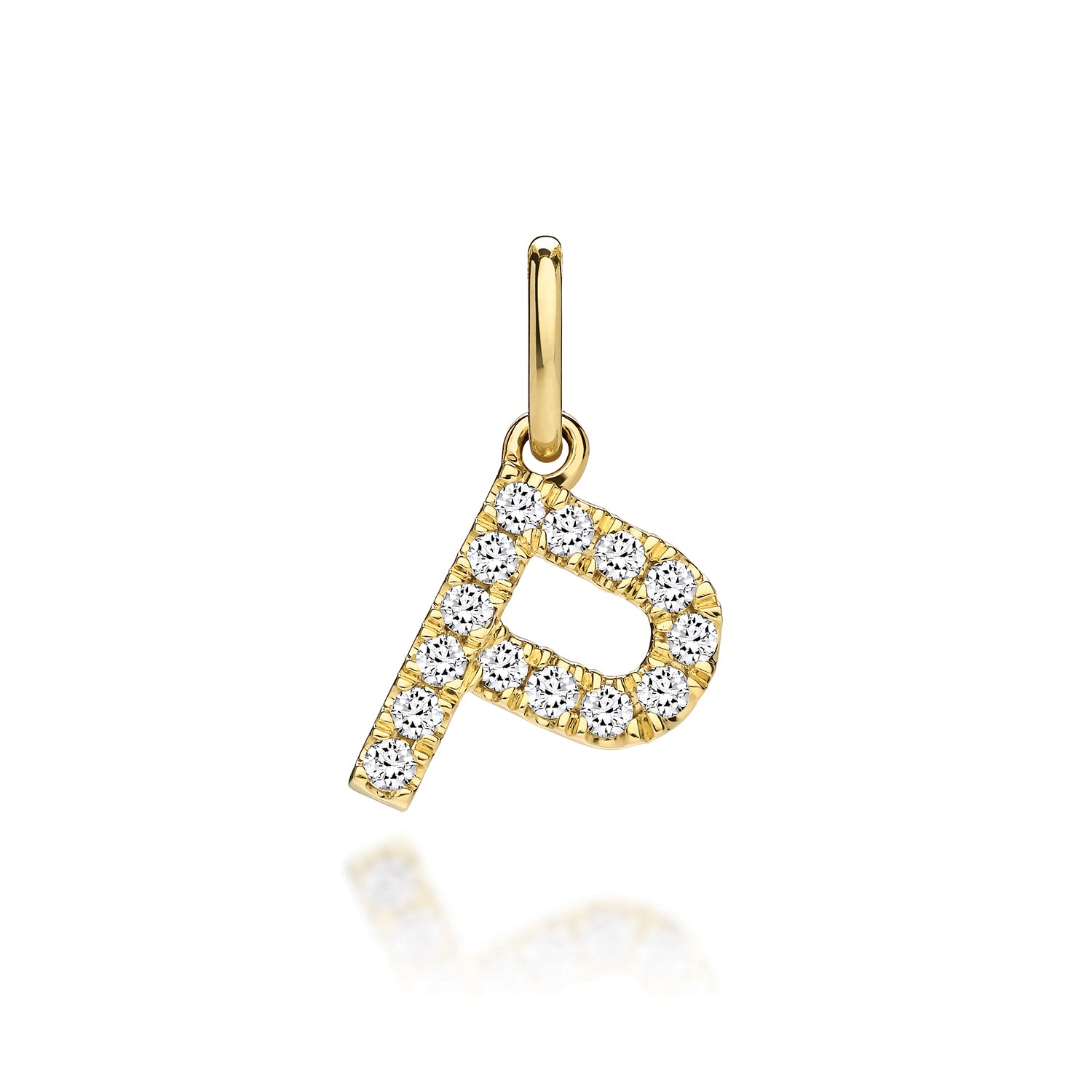 Lab Grown Diamond Initial Necklace In 9k Gold