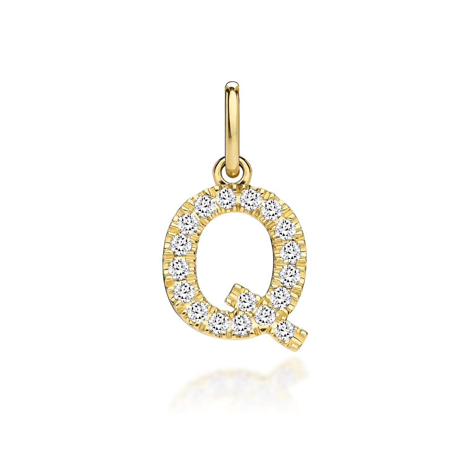 Lab Grown Diamond Initial Necklace In 9k Gold
