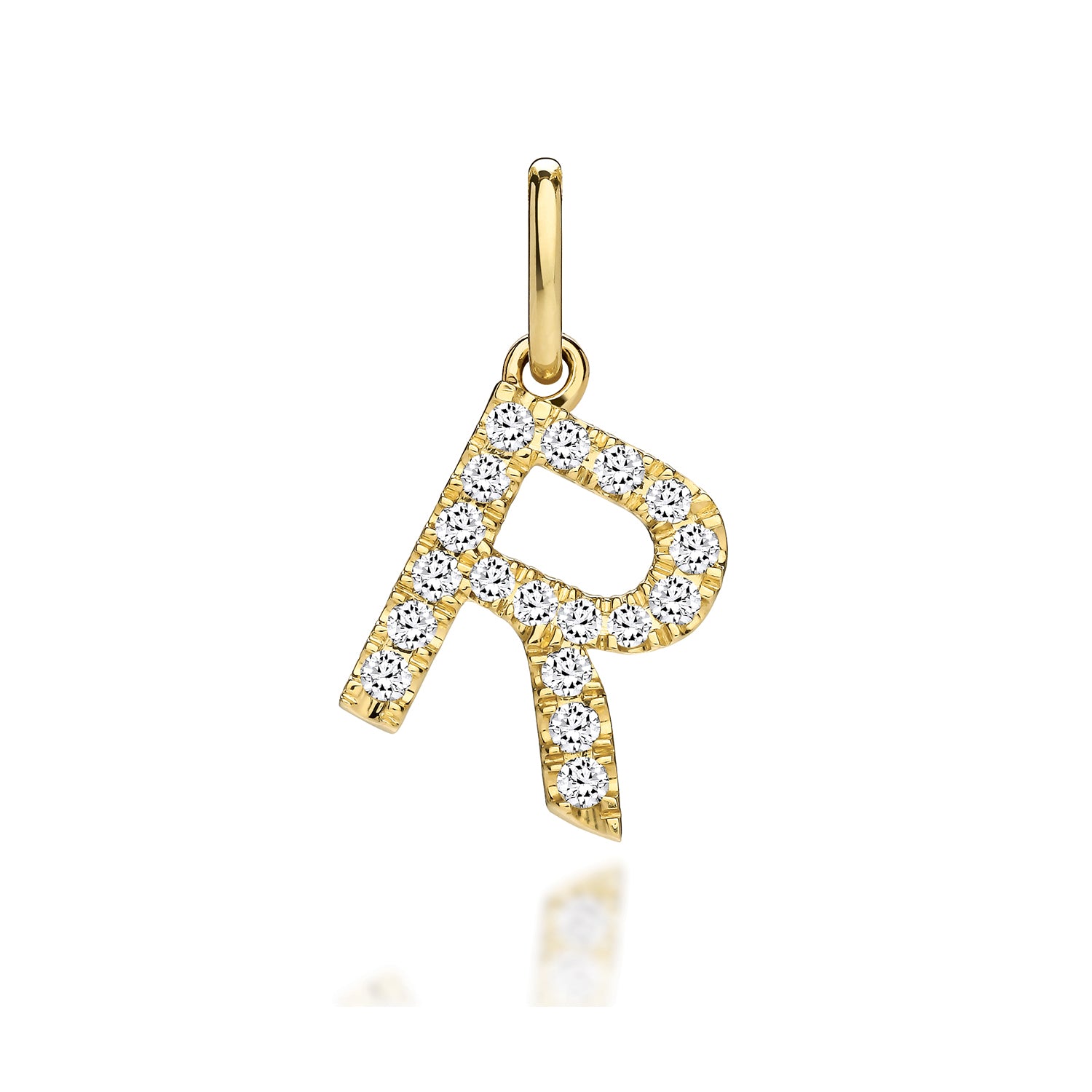 Lab Grown Diamond Initial Necklace In 9k Gold