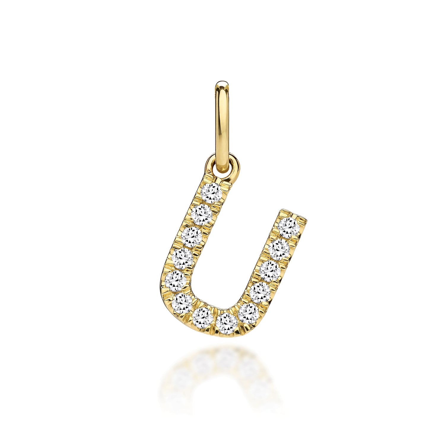 Lab Grown Diamond Initial Necklace In 9k Gold