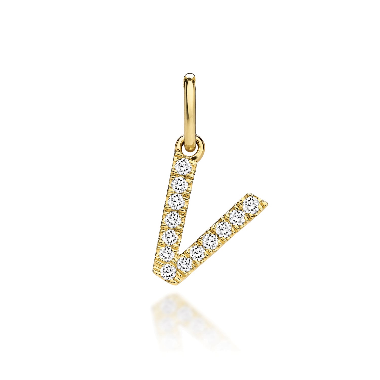 Lab Grown Diamond Initial Necklace In 9k Gold