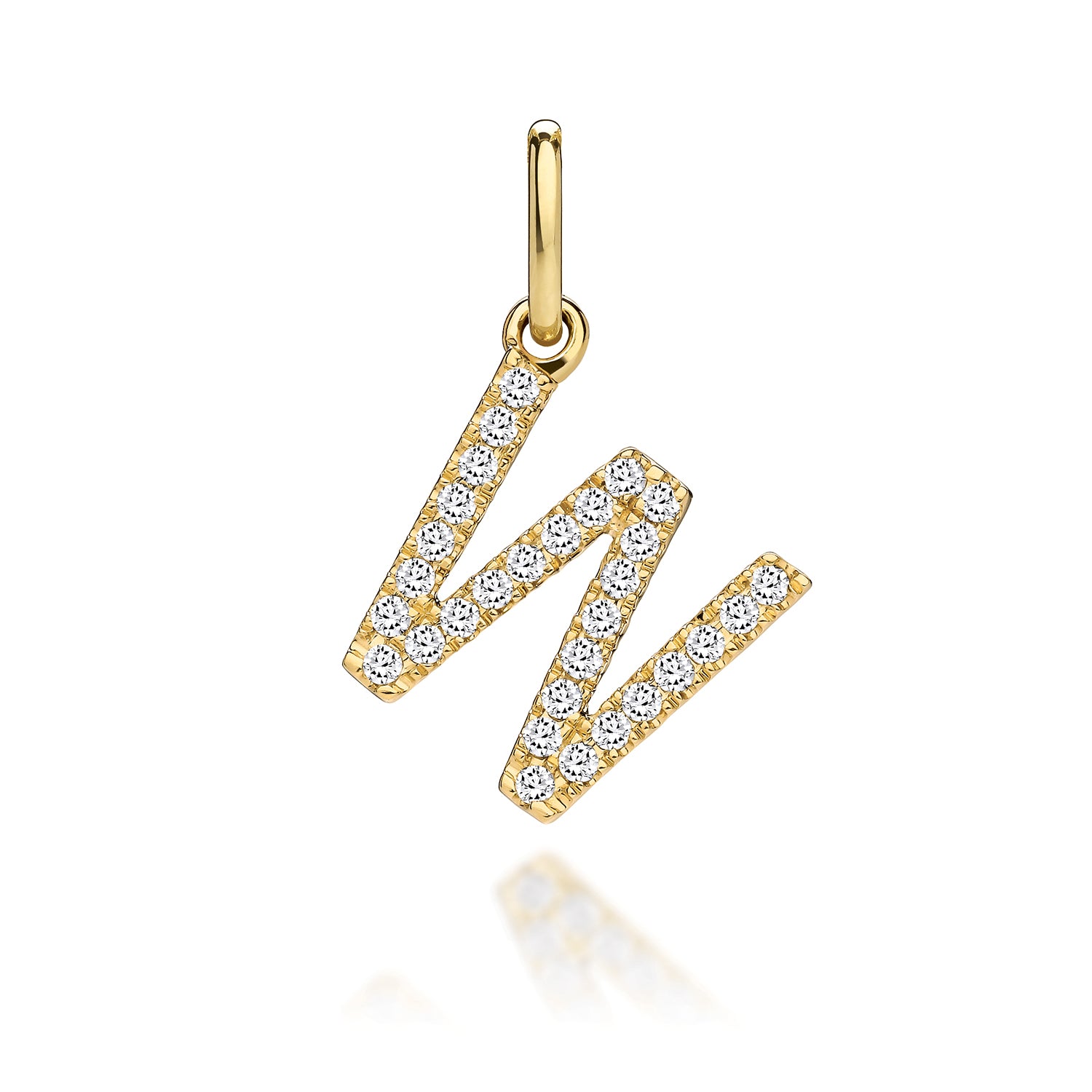 Lab Grown Diamond Initial Necklace In 9k Gold