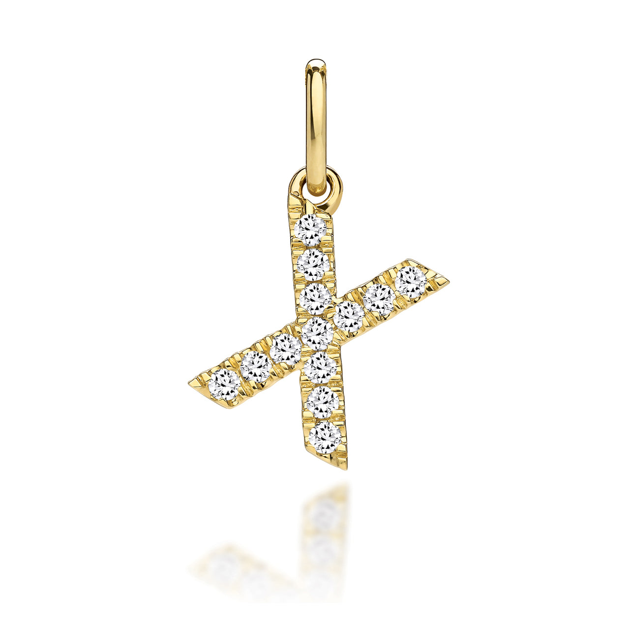 Lab Grown Diamond Initial Necklace In 9k Gold