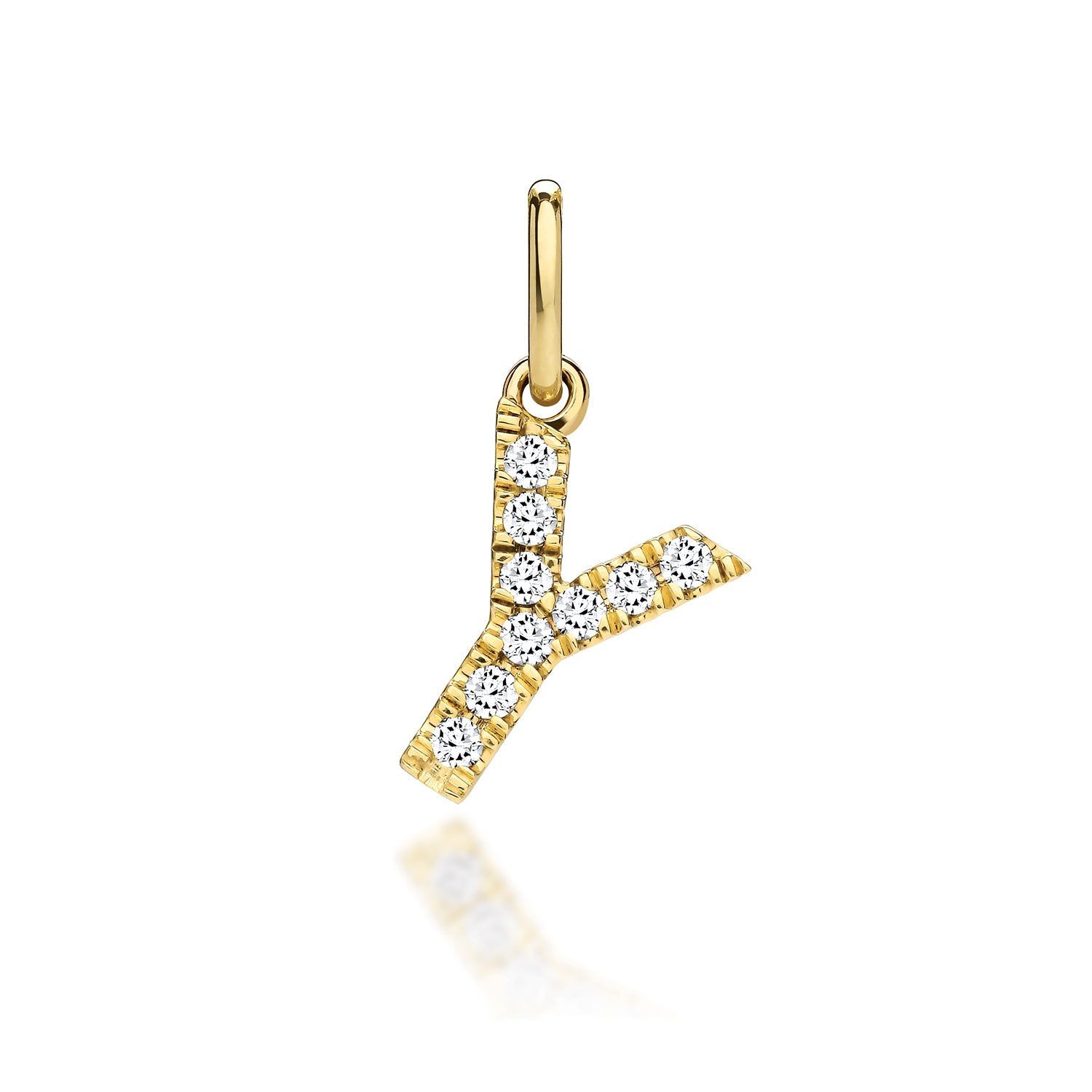 Lab Grown Diamond Initial Necklace In 9k Gold