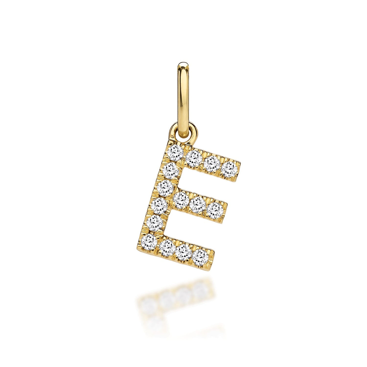 Lab Grown Diamond Initial Necklace In 9k Gold