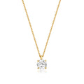 Lab Grown Round Brilliant Cut Diamond In 9k Gold