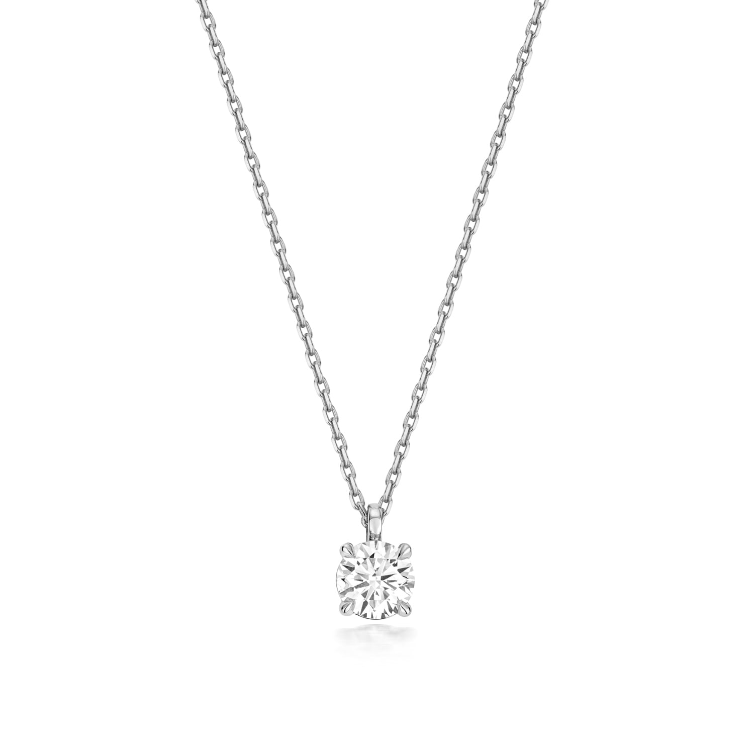 Lab Grown Round Brilliant Cut Diamond In 9k Gold