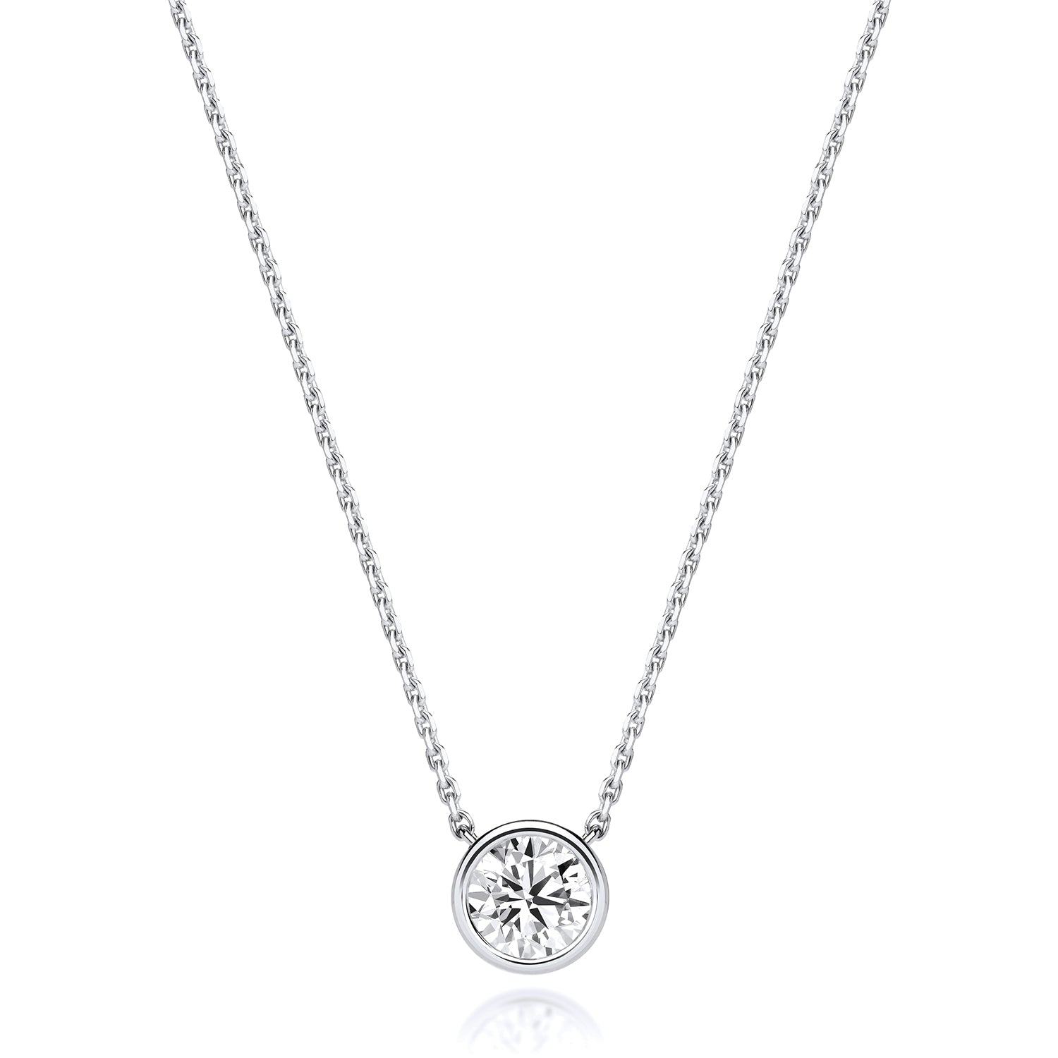 Lab Grown IGI Certified Round Brilliant Cut Diamond Rubover In 18ct Gold