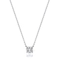 Lab Grown IGI Certified Round Brilliant Cut Diamond Necklace In 18ct Gold