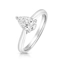 Lab Grown IGI Certified Pear Solitaire With Plain Shoulders