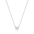 Lab Grown IGI Certified Oval Brilliant Cut Diamond Necklace In 18ct Gold
