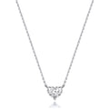 Lab Grown IGI Certified Heart Shape Cut Diamond Necklace In 18ct Gold