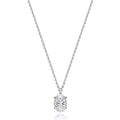 Lab Grown IGI Certified Oval Cut Diamond Drop Necklace In 18ct Gold