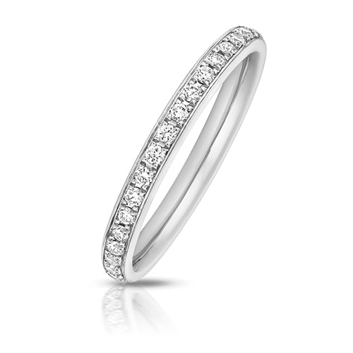 Lab Grown Diamond Half Grain Set Wedding Ring 2.2MM