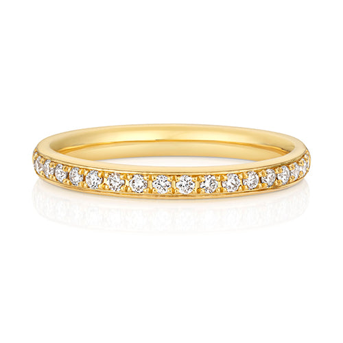 Lab Grown Diamond Half Grain Set Wedding Ring 2.2MM