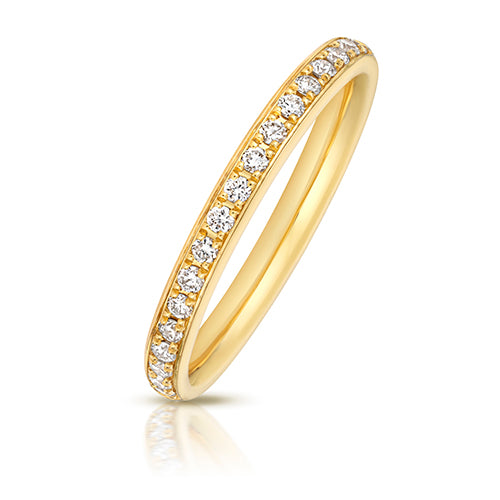 Lab Grown Diamond Half Grain Set Wedding Ring 2.2MM