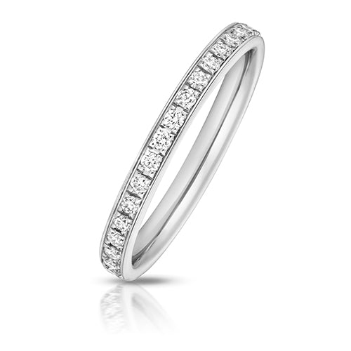 Lab Grown Diamond Full Grain Set Wedding Ring 2.2mm