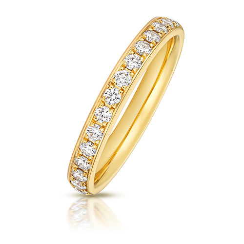 Lab Grown Diamond Half Grain Set Wedding Ring 2.7mm