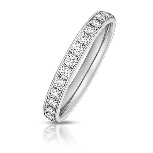 Lab Grown Diamond Half Grain Set Wedding Ring 2.7mm