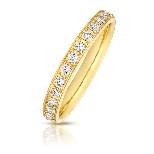 Lab Grown Diamond Full Grain Set Wedding Ring 2.7mm