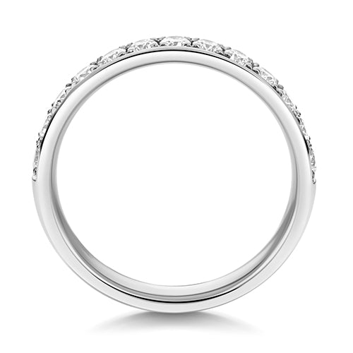 Lab Grown Diamond Half Grain Set Wedding Ring 3.1mm