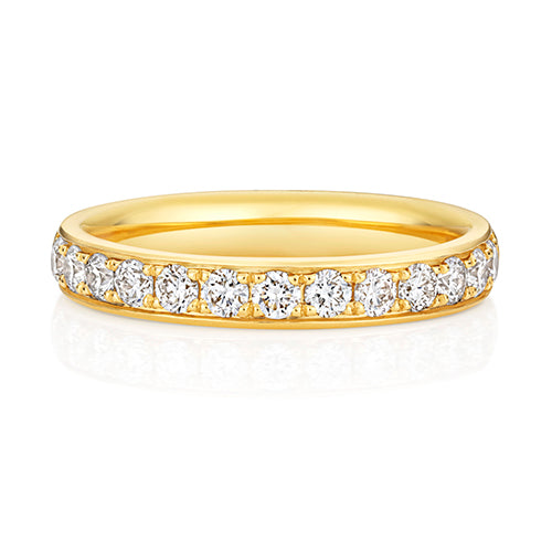 Lab Grown Diamond Half Grain Set Wedding Ring 3.1mm