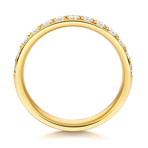 Lab Grown Diamond Half Grain Set Wedding Ring 3.1mm