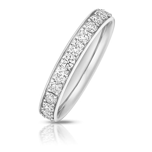 Lab Grown Diamond Full Grain Set Wedding Ring 3.1mm