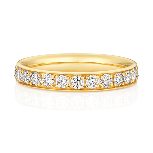 Lab Grown Diamond Full Grain Set Wedding Ring 3.1mm