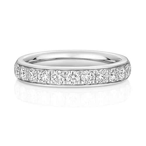 Lab Grown Diamond Half Grain Set Wedding Ring 3.7mm