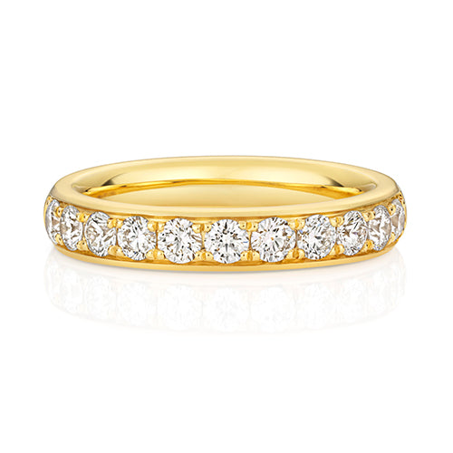 Lab Grown Diamond Half Grain Set Wedding Ring 3.7mm