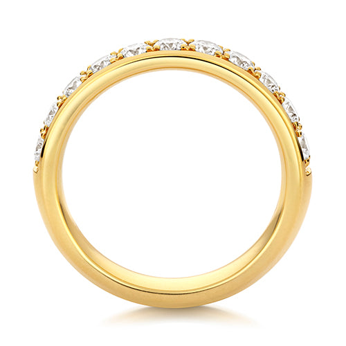 Lab Grown Diamond Half Grain Set Wedding Ring 3.7mm