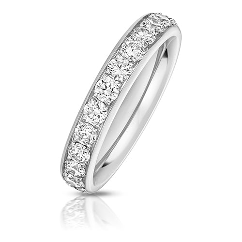 Lab Grown Diamond Full Grain Set Wedding Ring 3.7mm