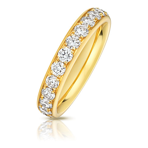 Lab Grown Diamond Full Grain Set Wedding Ring 3.7mm