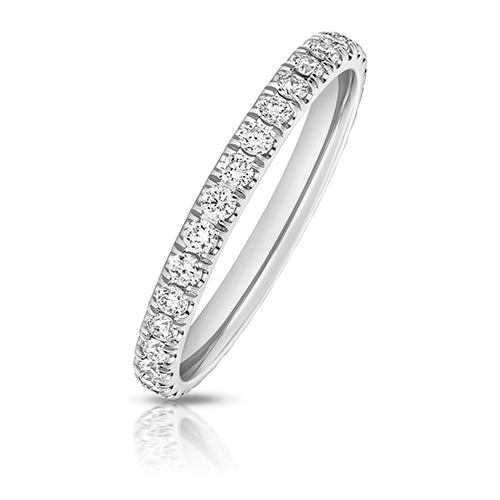 Lab Grown Diamond Full Cut Down Set Wedding Ring 2.2mm