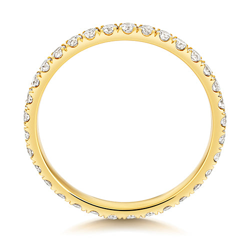 Lab Grown Diamond Full Cut Down Set Wedding Ring 2.2mm