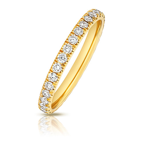 Lab Grown Diamond Full Cut Down Set Wedding Ring 2.2mm