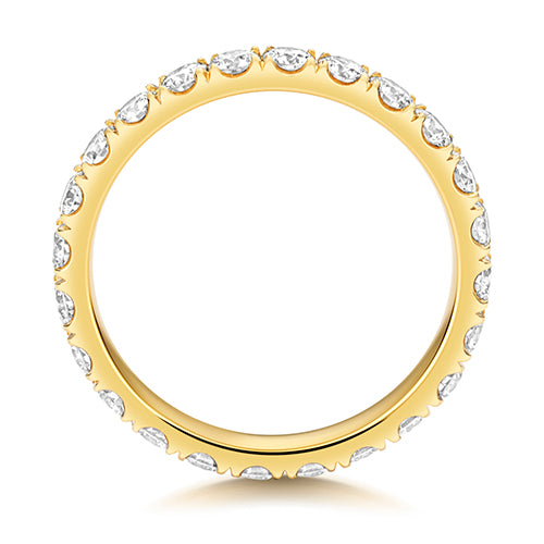 Lab Grown Diamond Full Cut Down Set Wedding Ring 3.1mm