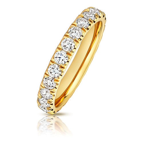 Lab Grown Diamond Full Cut Down Set Wedding Ring 3.1mm