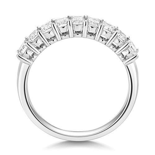 Lab Grown Emerald Cut Diamond Eternity Ring 4.1mm