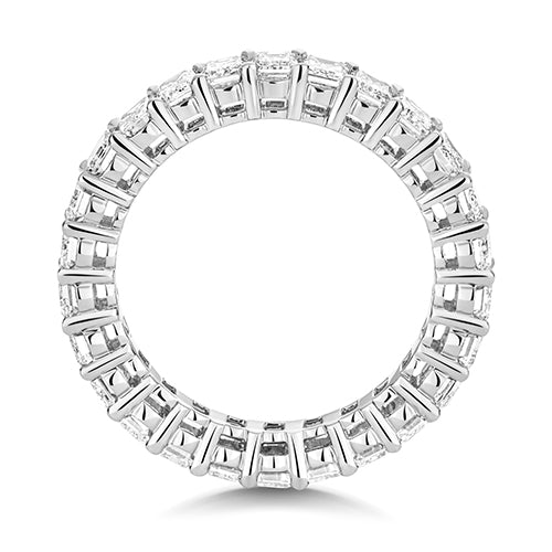 Lab Grown Emerald Cut Diamond Eternity Ring 4.1mm