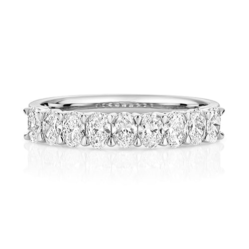 Lab Grown Oval Cut Diamond Eternity Ring 3.7mm